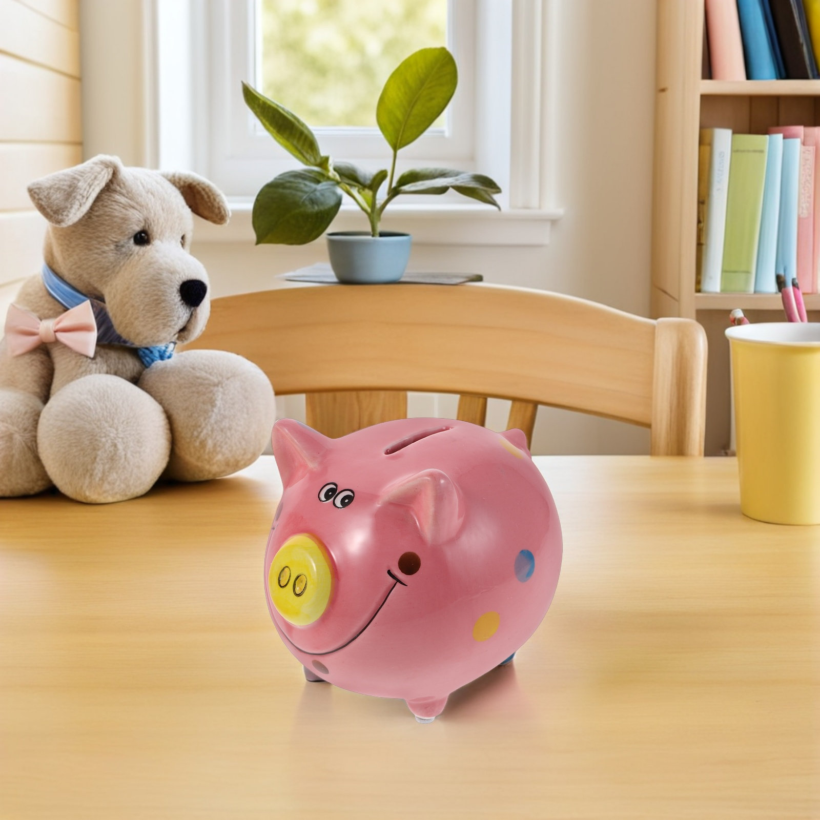 2Pcs Vibrant Pig-Shaped Cerami - Kids Education Savings review and price