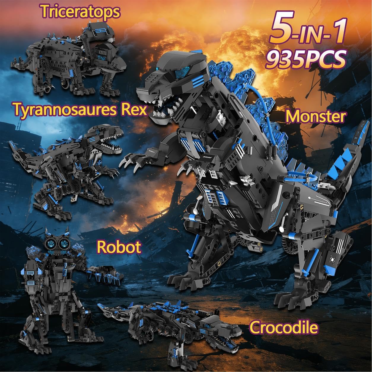 5-in-1 Transformable STEM Robo - Kids Education Free App review and price