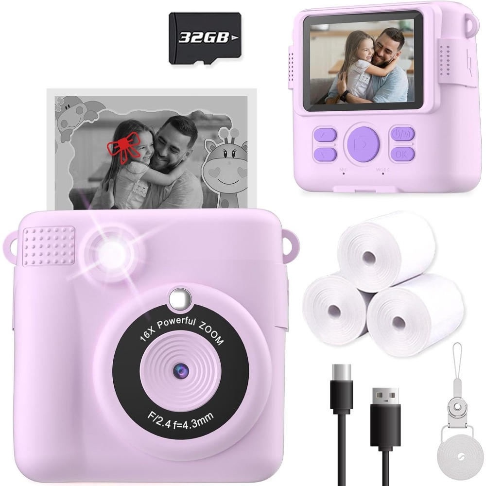 Instant Print Camera for Kids, - Kids Education Card review and price