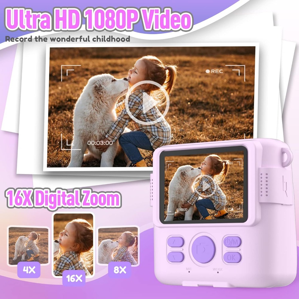 Instant Print Camera for Kids, - Kids Education Card review and price