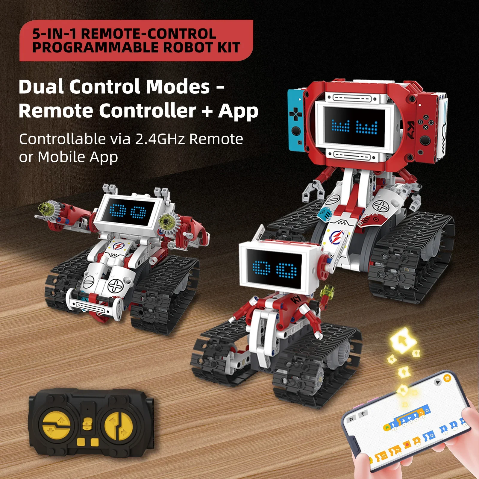 5 in 1 Transformable RC Robot  - Kids Education Free App review and price