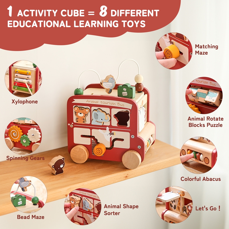 Wooden Bus Toy Custom Name Fre - Kids Education Name review and price