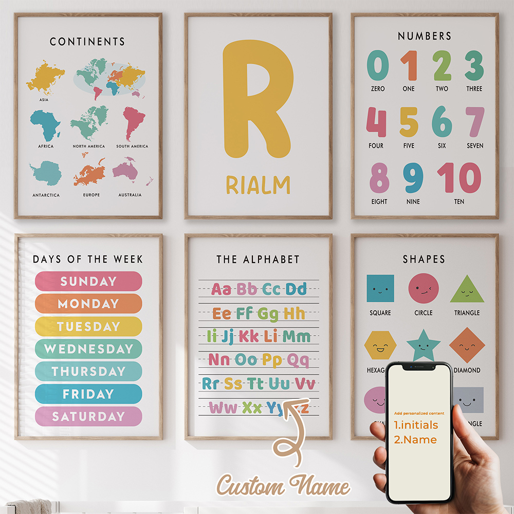 6pcs Personalized Education Le - Kids Education Name review and price