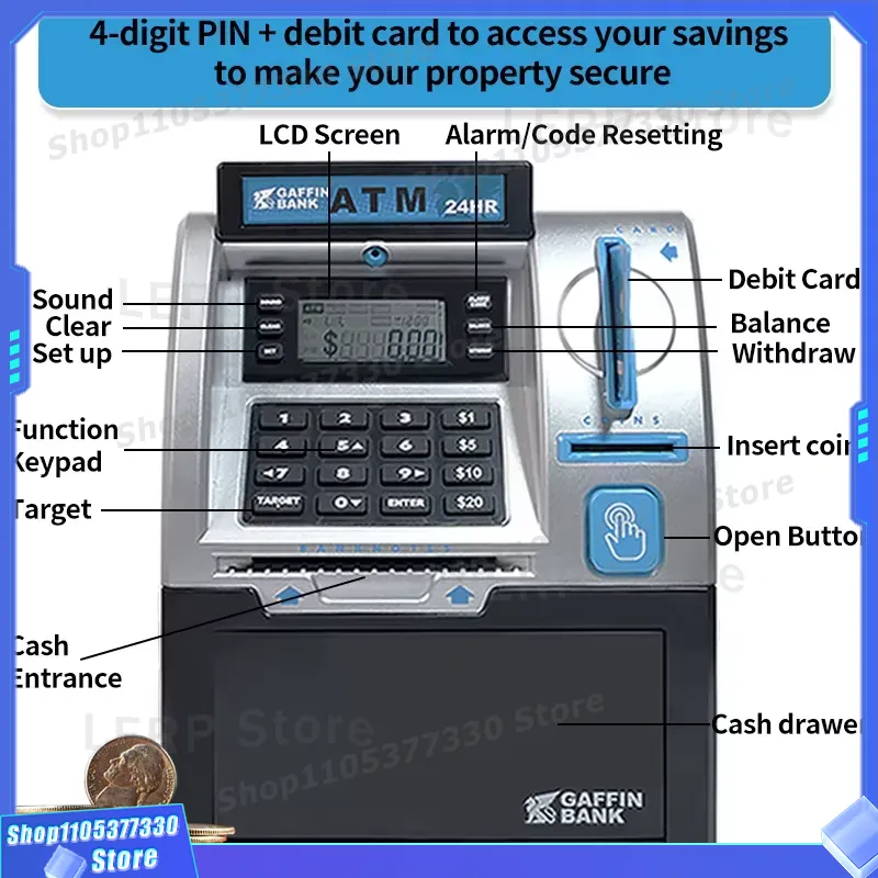 Electric Mini ATM Bank Toy For - Kids Education Savings review and price