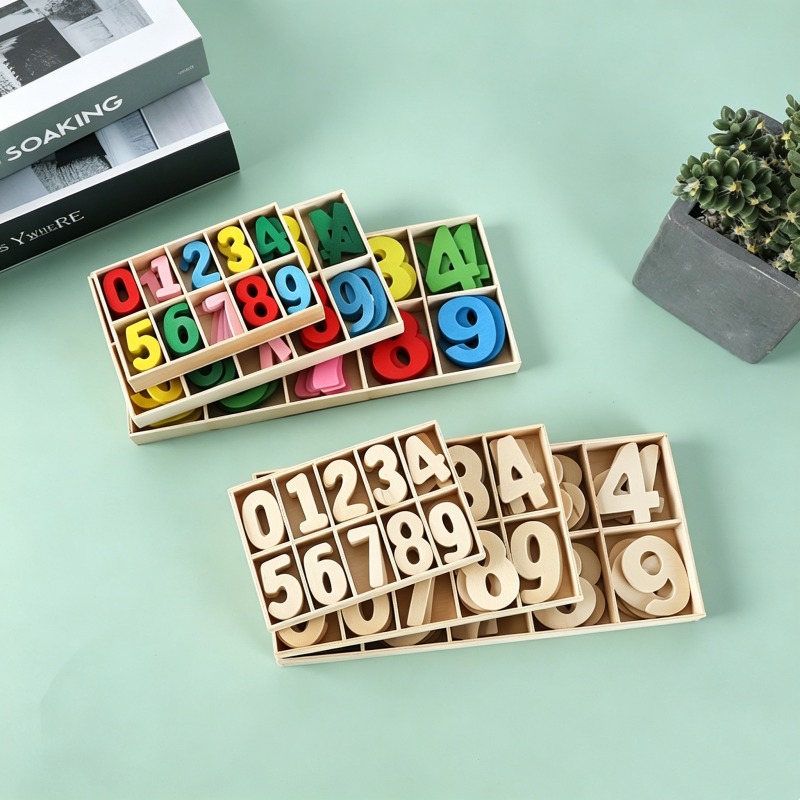 Wooden Number Set Craft Digits - Kids Education Name review and price