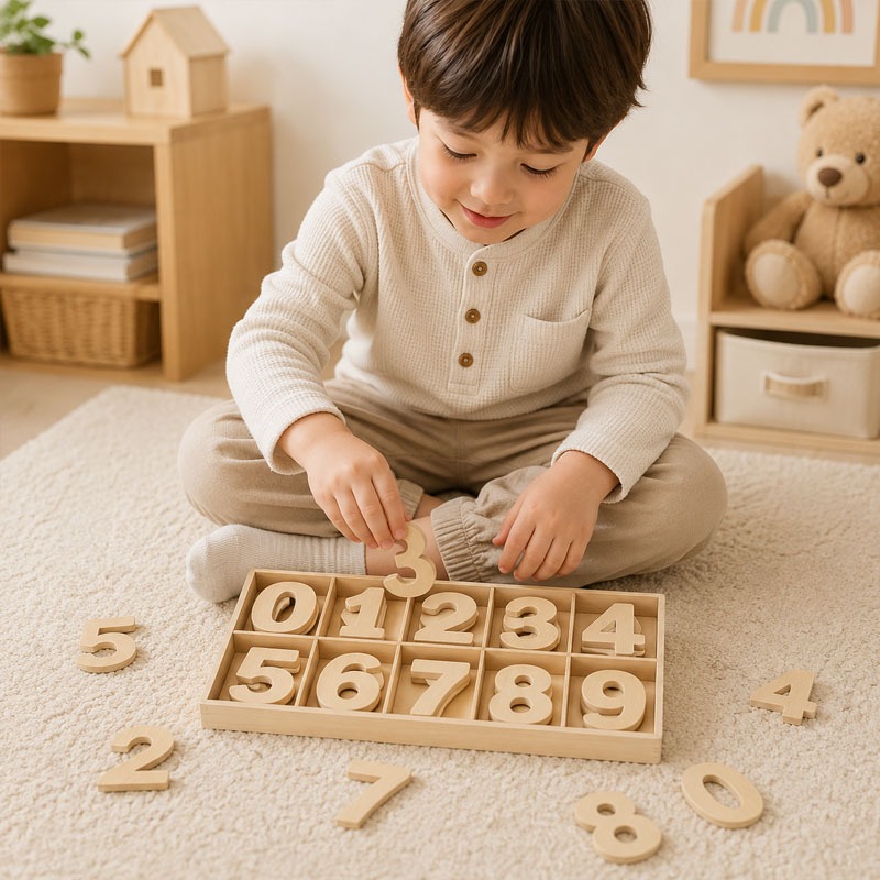 Wooden Number Set Craft Digits - Kids Education Name review and price