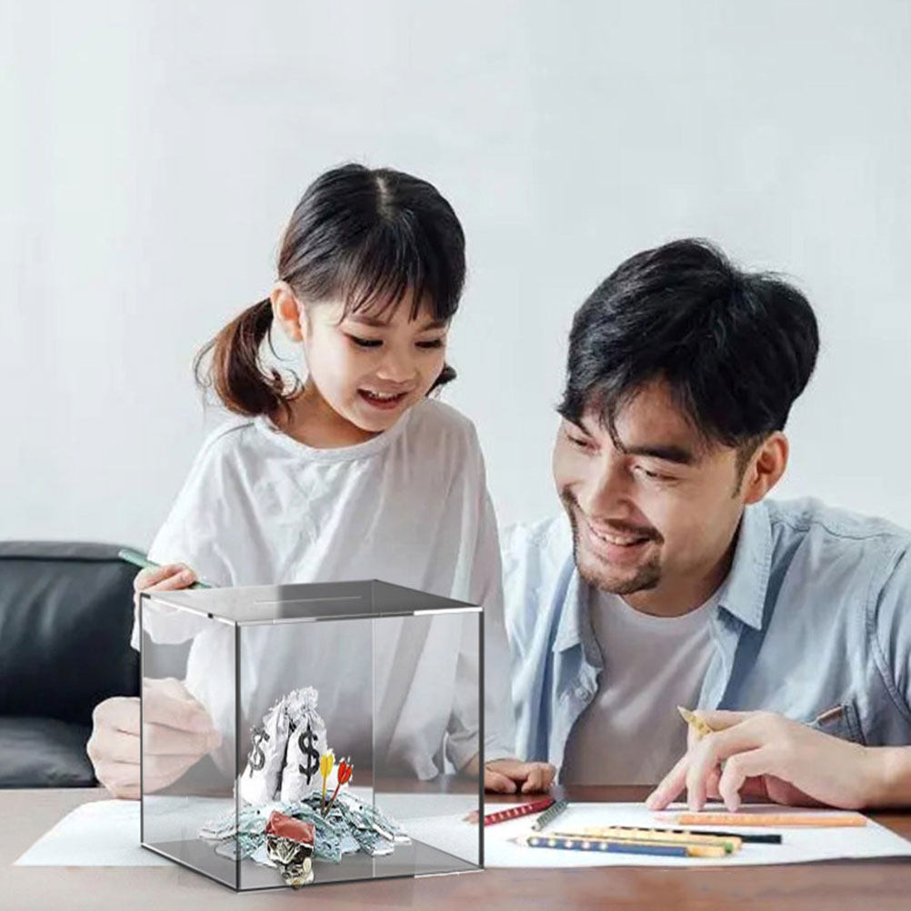 Transparent Acrylic Cube Savin - Kids Education Savings review and price