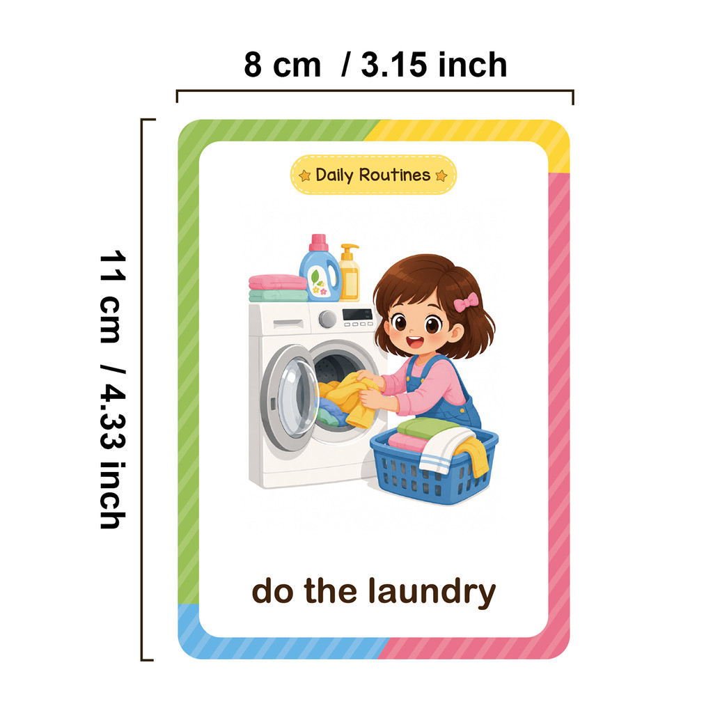 38 Words Daily Routines Learni - Kids Education Card review and price
