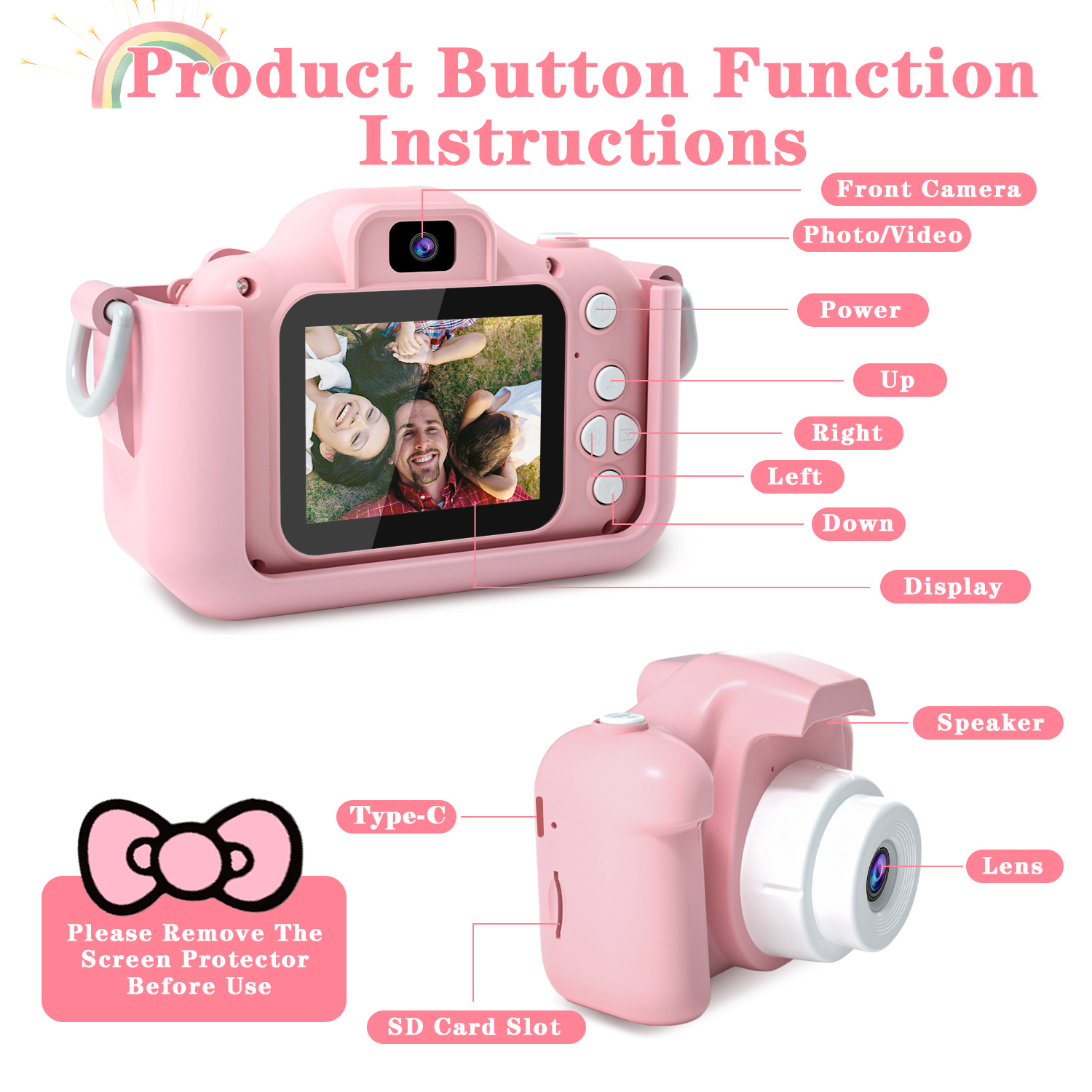 Kids Camera for Girls 1080P HD - Kids Education Card review and price