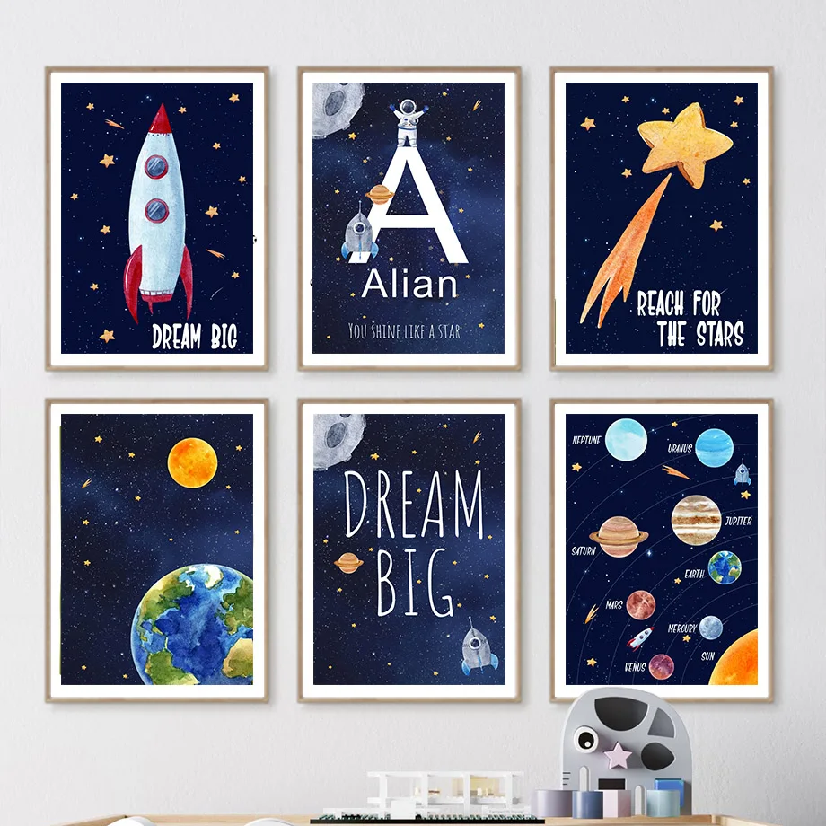 1pc Canvas painting  Custom Na - Kids Education Name review and price