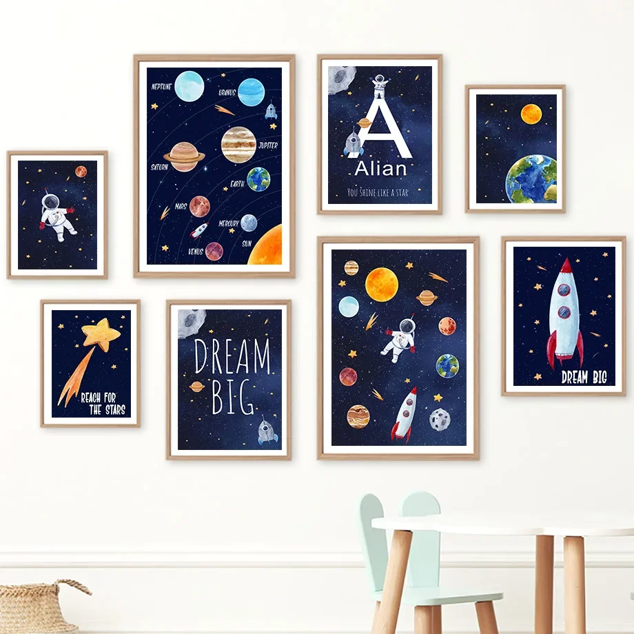 1pc Canvas painting  Custom Na - Kids Education Name review and price